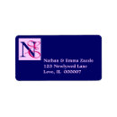 Search for pink and navy return address labels Blue
