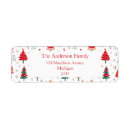 Search for red and white return address labels Scandinavian