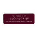 Search for red background return address labels Traditional