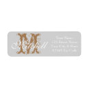 Search for light grey return address labels Monogrammed
