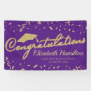 Search for purple and gold graduation banners Elegant