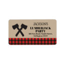 Search for lumberjack return address labels Red