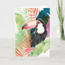 Search for tropical plants cards Watercolor