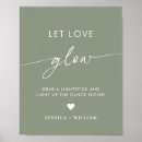 Search for glow sticks sign wedding signs Let love glow