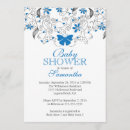Search for butterfly baby shower invitations Blue