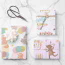 Search for animals of wild wrapping paper Fox