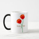 Search for red poppies flowers mugs Floral