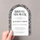 Search for acrylic bridal shower invitations Black and white
