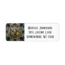 Search for stain glass return address labels Dove