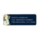 Search for navy blue and gold return address labels Bridal shower