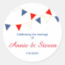 Search for 4th of july wedding stickers Usa