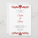 Search for red and white wedding invitations Vintage