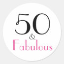 Search for 50 year old birthday stickers 50 and fabulous