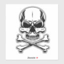 Search for skull and cross bones stickers Black