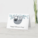 Search for sloth valentines day cards Watercolor