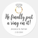 Search for gold ring stickers Engaged