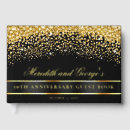 Search for 50th anniversary guest books Black and gold