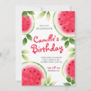 Search for watermelon birthday invitations Red and green