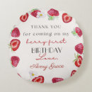 Search for cute strawberry cushions Berry first birthday