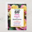 Search for garden 60th birthday invitations Pink