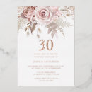 Search for foil 30th birthday invitations Pink
