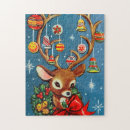 Search for reindeer puzzles Vintage