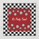 Search for retro 50s invitations Black and white