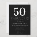 Search for classic 50th birthday invitations Black and white