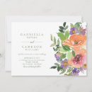 Search for orange and purple wedding invitations Simple