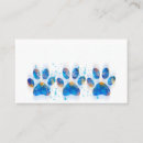 Search for dog paw print business cards Blue