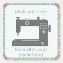 Search for sewing machine stickers Made with love