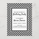 Search for chequerboard invitations Black and white