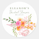 Search for orange floral stickers Bridal shower