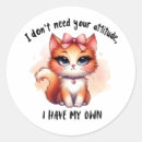 Search for cat with attitude stickers Funny