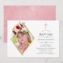 Search for geometric christening invitations Floral