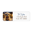 Search for dog snow return address labels Puppy