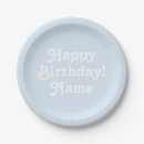 Search for light blue paper plates Happy birthday