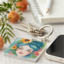 Search for floral blue key rings Sunflowers