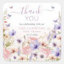 Search for pink purple butterfly stickers Wildflower baby shower