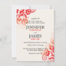 Search for red floral pattern invitations Pretty