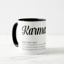 Search for karma quotes mugs Black and white