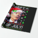 Search for biden christmas wrapping paper Santa