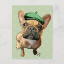 Search for dog and flowers postcards French bulldog