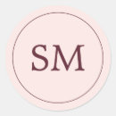 Search for blush monogram stickers Initials