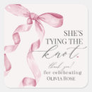 Search for square knot tying stickers Pink bow bridal shower