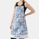 Search for blue floral pattern aprons Flower