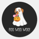 Search for cute halloween dog stickers Ghost