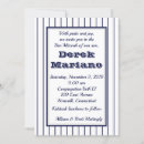 Search for navy blue bar bat mitzvah invitations Stripes