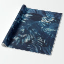 Search for fern wrapping paper Blue