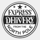 Search for north pole express mail stickers Xmas